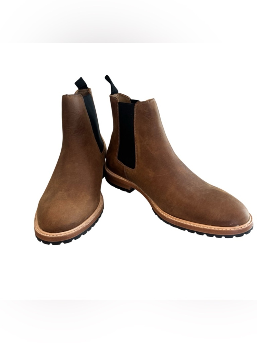 Nisolo Men’s Marco Everyday Chelsea Leather Boots in Tobacco Sz 10.5 NIB